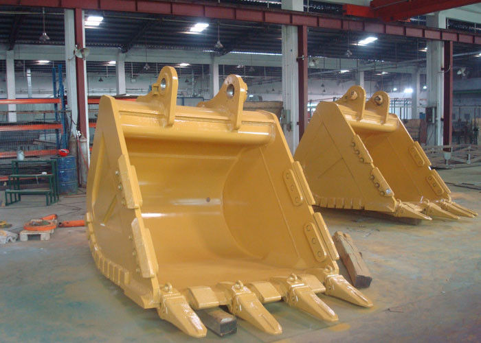 Diperkuat 5.2 CBM Excavator Swivel Bucket Wearable Steel Untuk CAT385