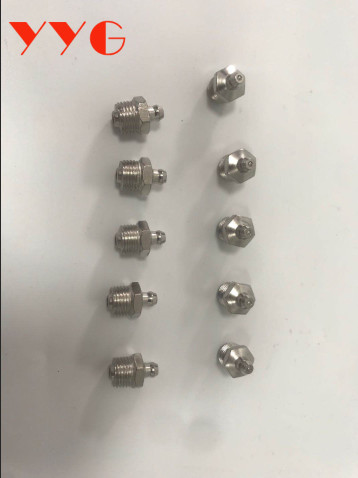 Nickel Plated Replacement Grease Nipples Corrosion Resistant For Excavator